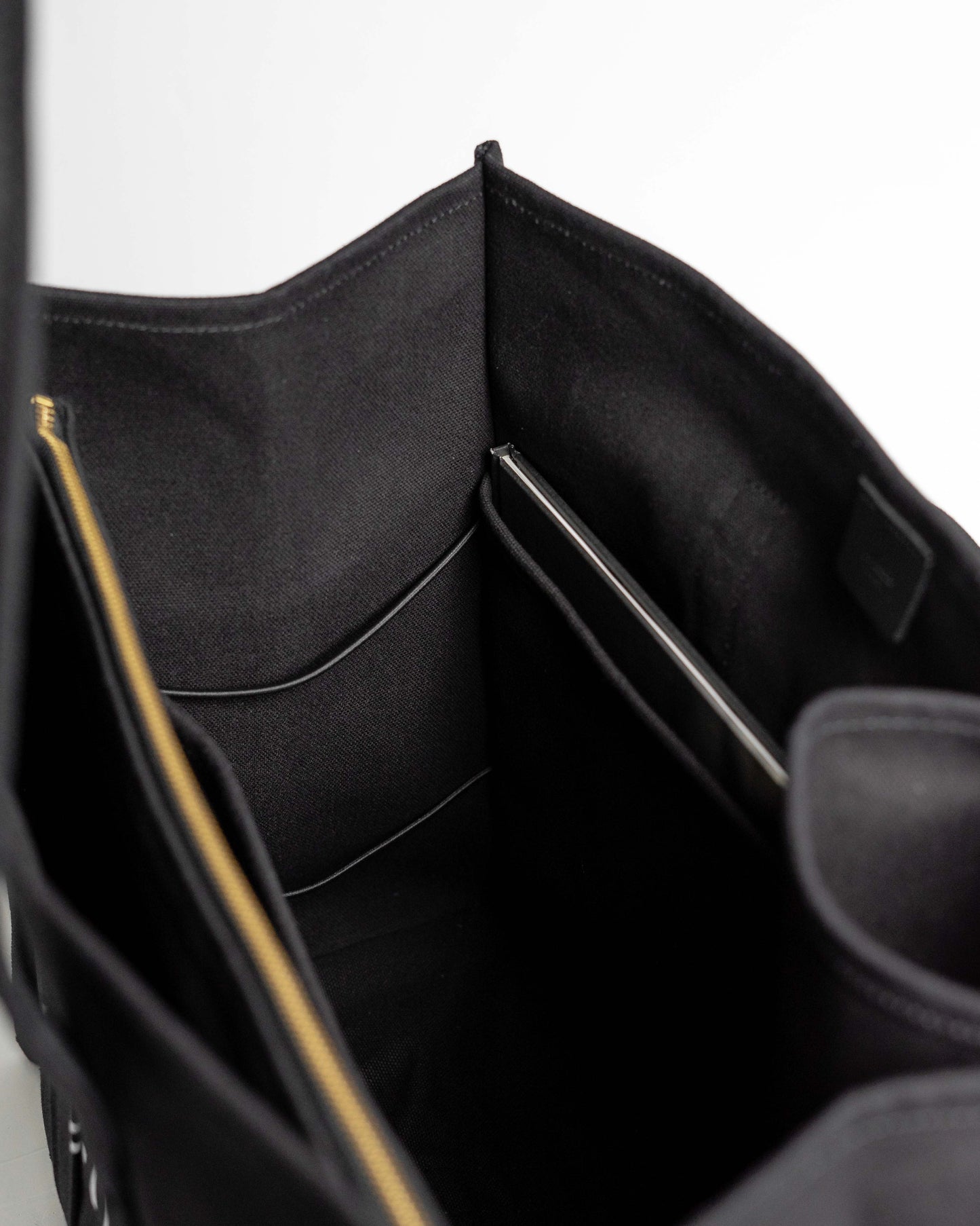 V-1/TOTE ポーチ付きバッグ/キャンバスネーラ